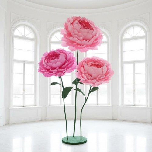 Ростовой цветок из бумаги "Пион розовый"